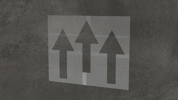 Трафарет разметки стрел на разметке 1.14.2 (зебре)