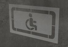 Трафарет дублирующей разметки "Инвалиды"
