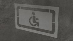 Трафарет дублирующей разметки "Инвалиды" Трафарет дублирующей разметки "Инвалиды"