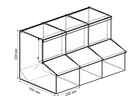 Диспенсер для выкладки товара на 3 отсека по 16 литров Диспенсер для выкладки товара на 3 отсека по 16 литров
