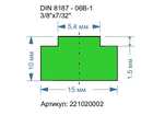 221020002. DIN 8187 - 06B-1. 3/8\"x7/32\"