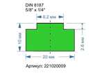 221020009. DIN 8187. 5/8\" x 1/4\"