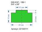 221020111. DIN 8187 - 10B-1. 5/8\" x 3/8\"