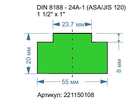 221150108. DIN 8188 - 24A-1 (ASA/JIS 120). 1 1/2\" x 1\"